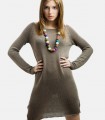 Long gray knit sweater dresses