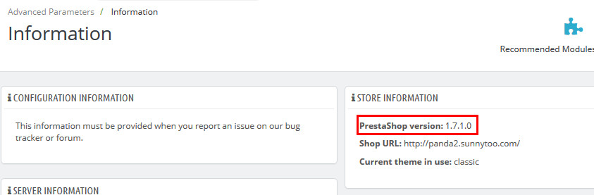 Find out PrestaShop version