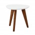 Solid round wood dining table