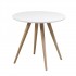 Light brown round lamp table