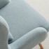 Tufted fabric club chair