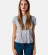 Heathered ribbed knit top
