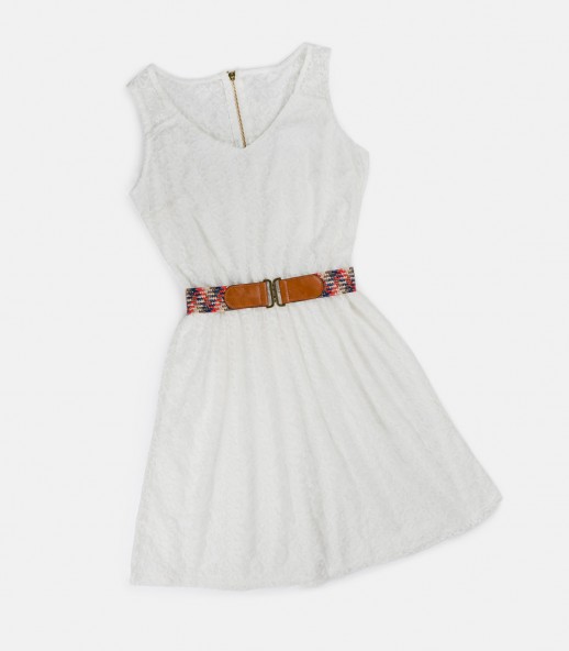 white open shoulder dress