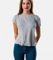 Heathered ribbed knit top