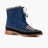Blue suede warm boots