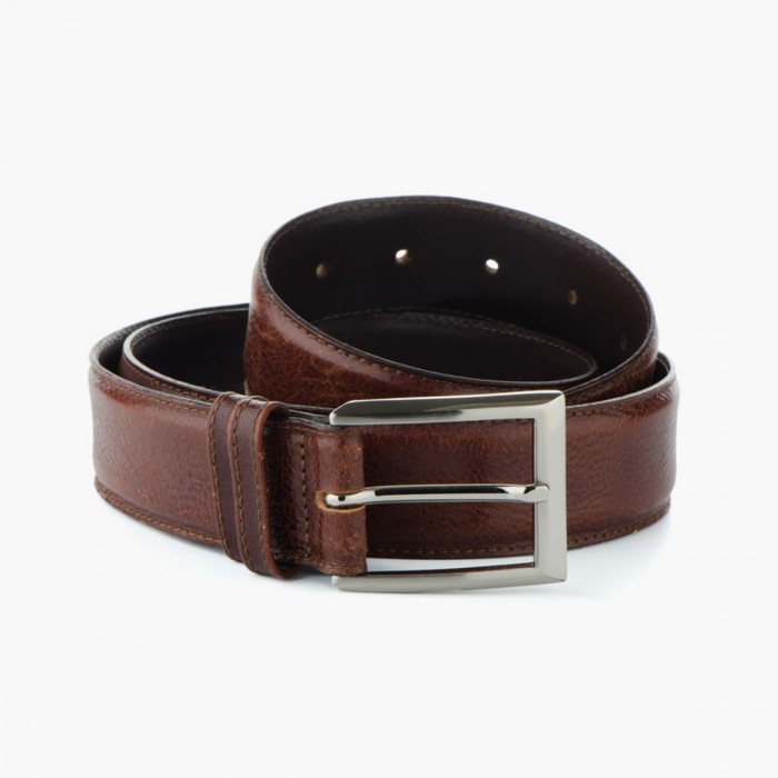 Men's brown wide belt